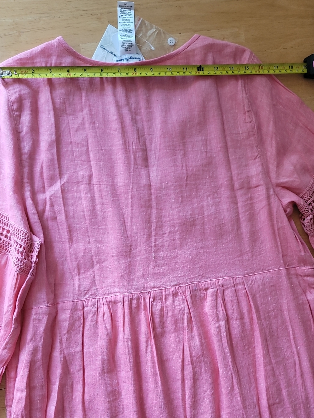 TOMMY BAHAMA St. Lucia Linen-blend Split-neck Dress in Coral Coast - Picture 13 of 15